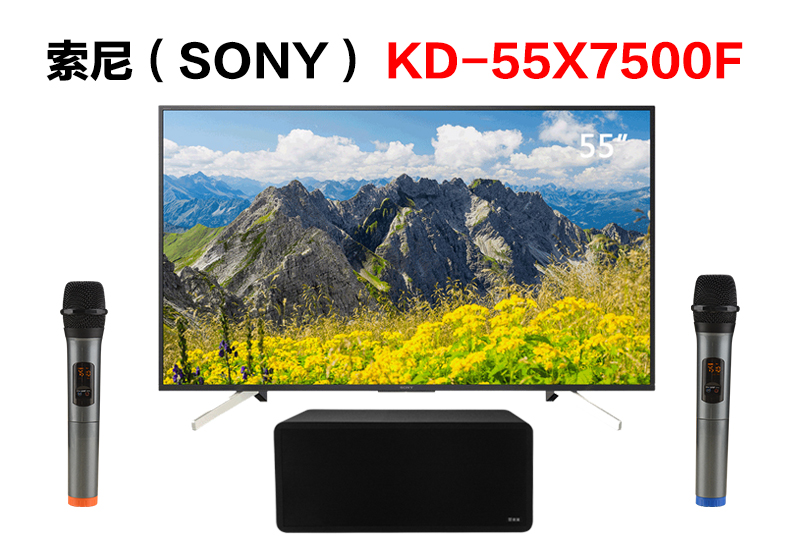 索尼（SONY）KD-55X7500F智能电视怎么连接无线话筒K歌（S10）